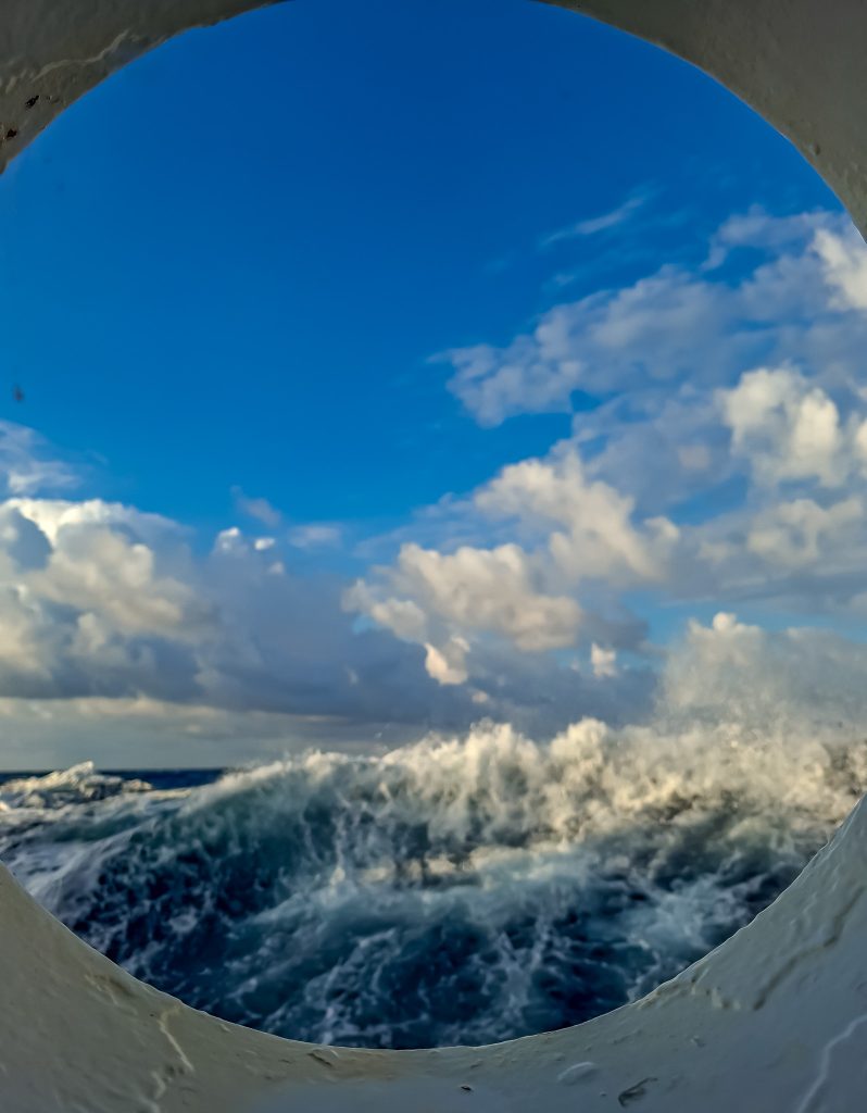 View out my cabin porthole on the Star Clipper