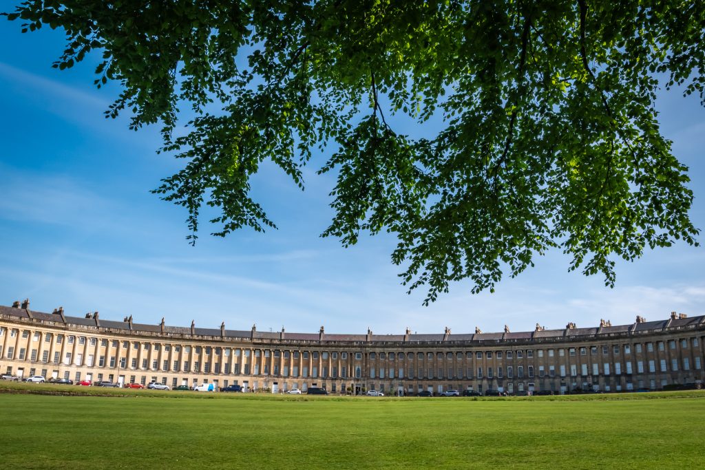 The Royal Crescent in Bath, England