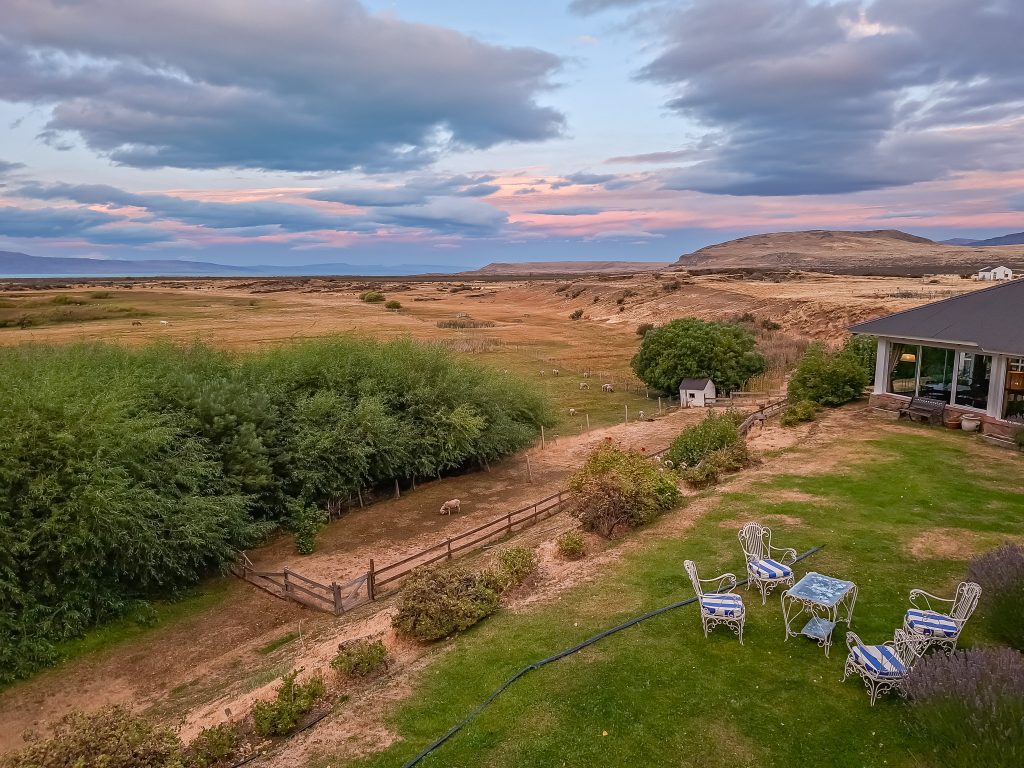 Sunset over the estancia
