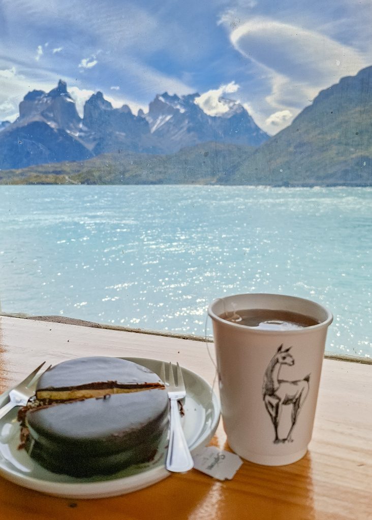 Tea and snack at the Hosteria Pehoe