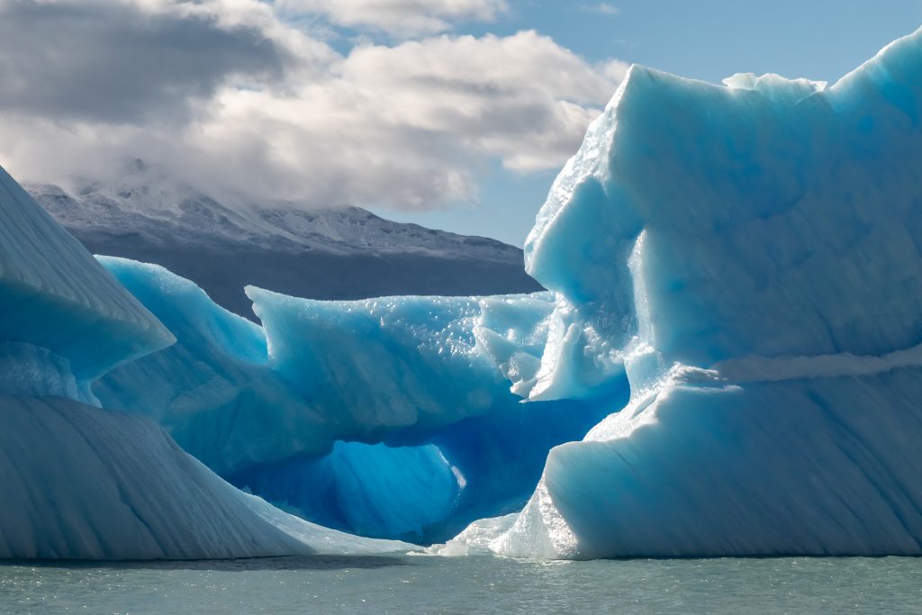 Close up view up the iceberg