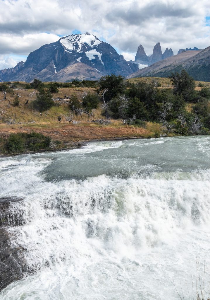 Close up view of the waterfall