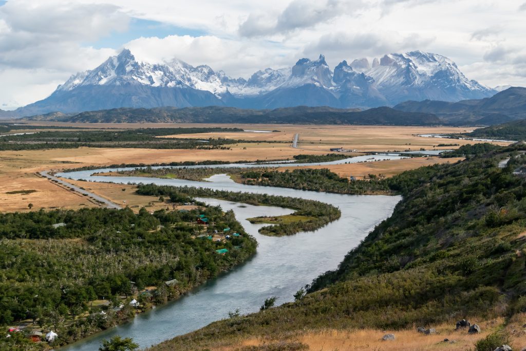 The Serrano River and the Torres Del Paine mountains