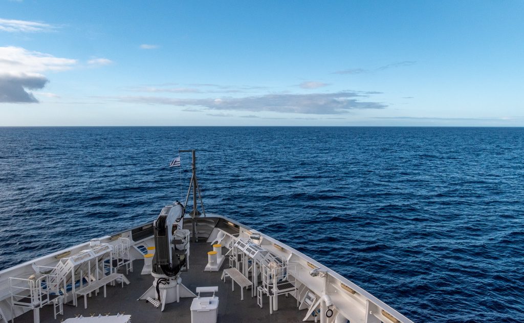 View of the front of the ship from the Observation Deck