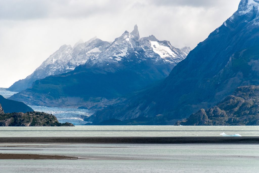 Looking out over Lago Grey in Torres del Paine