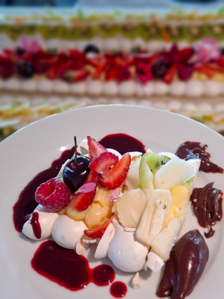 Pavlova at afternoon tea