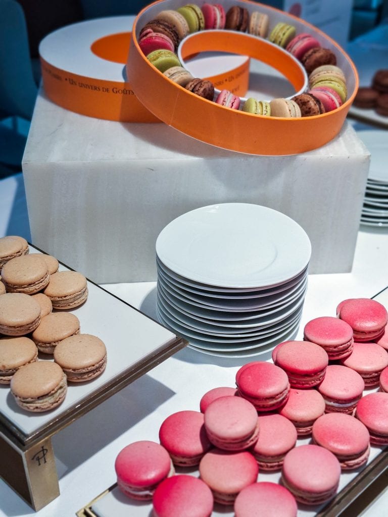 Macarons at afternoon tea