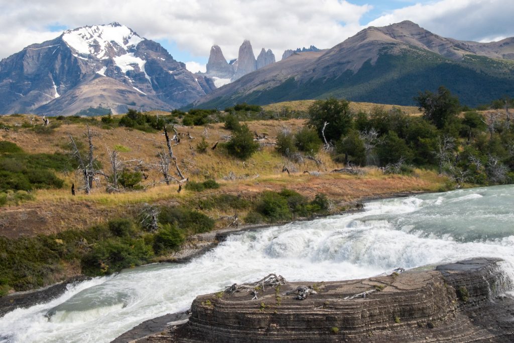 Cascade Rio Paine in Torres del Paine National Park