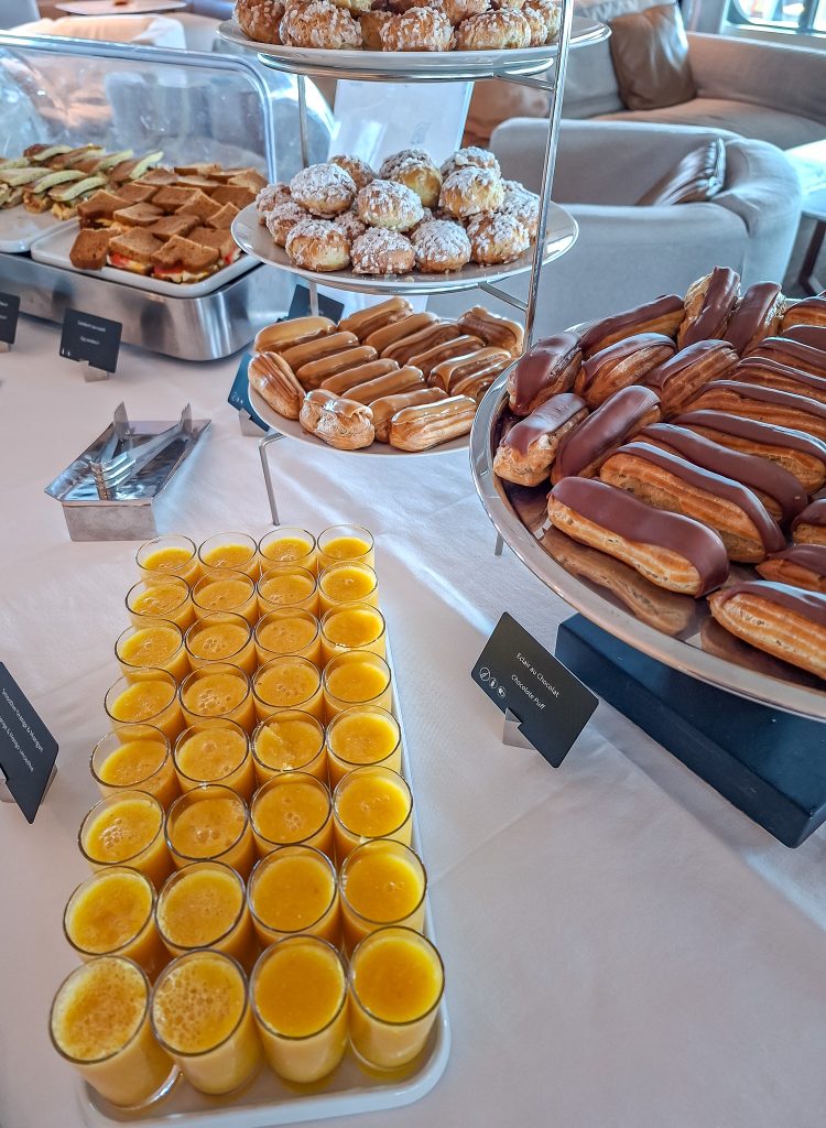Choux pastries at afternoon tea