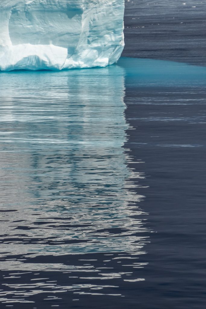 very close up of iceberg in Antarctica