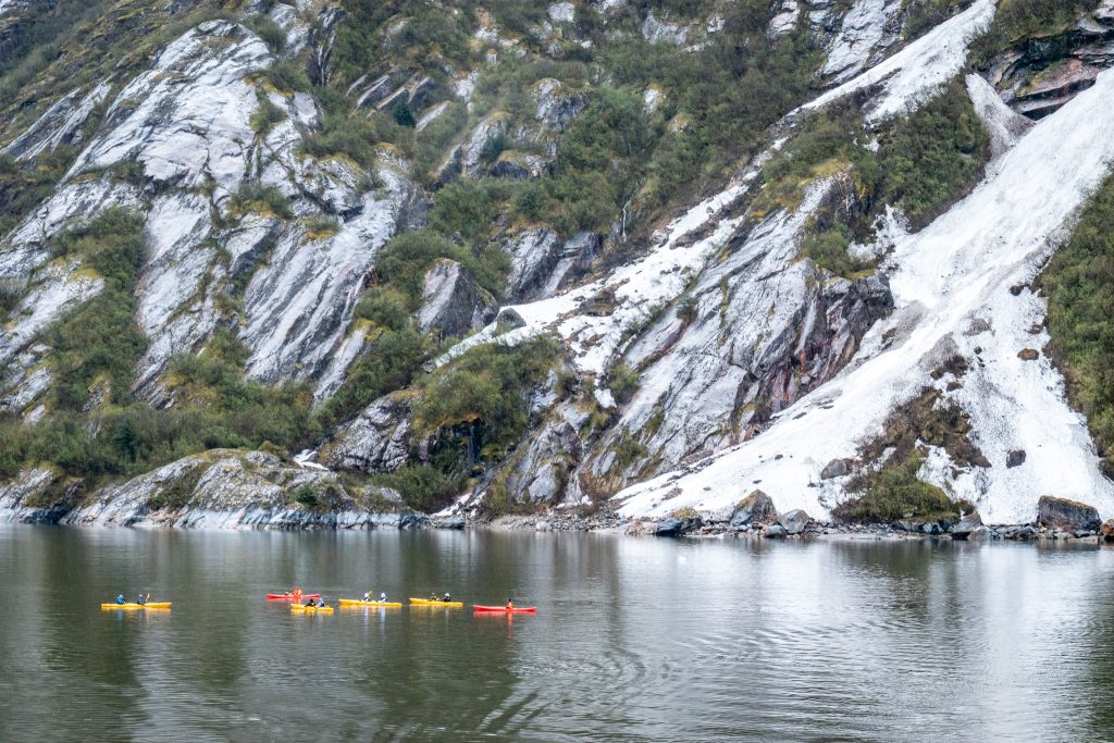 Kayakers in Endicott Arm