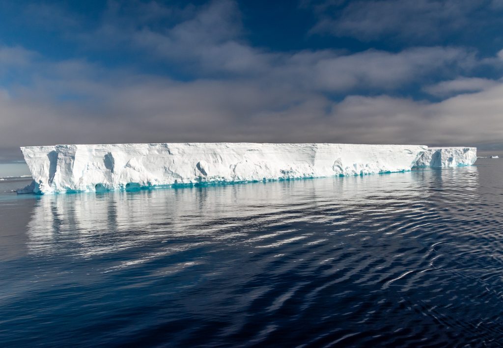 large tabular iceberg in Antarctica