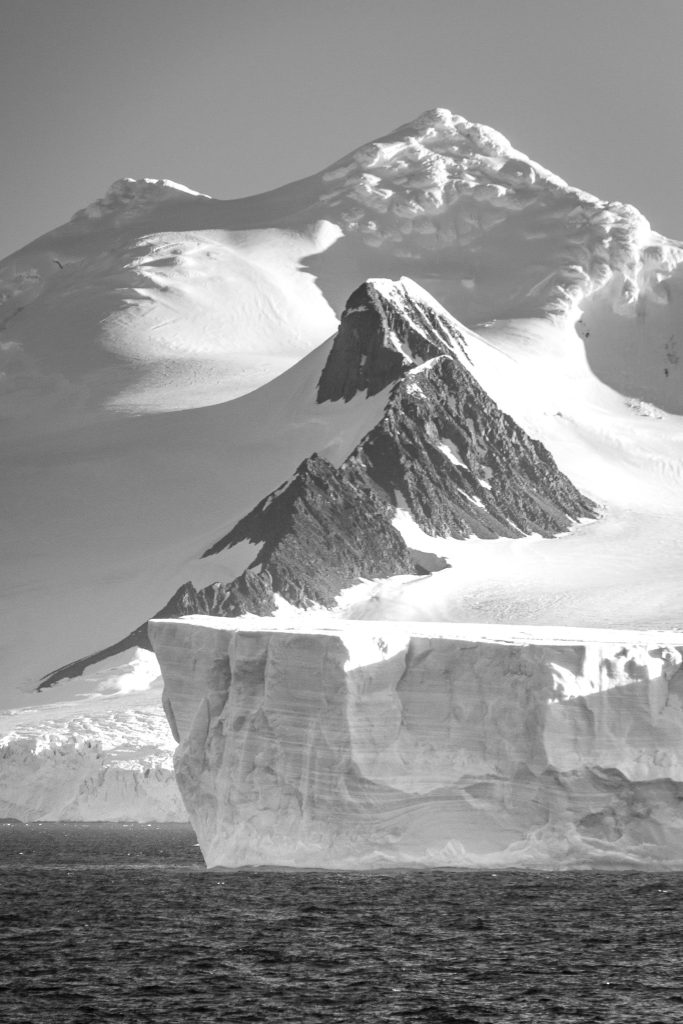 mountain and iceberg in Antarctica
