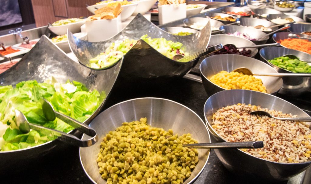 The extensive salad bar on the L'Austral