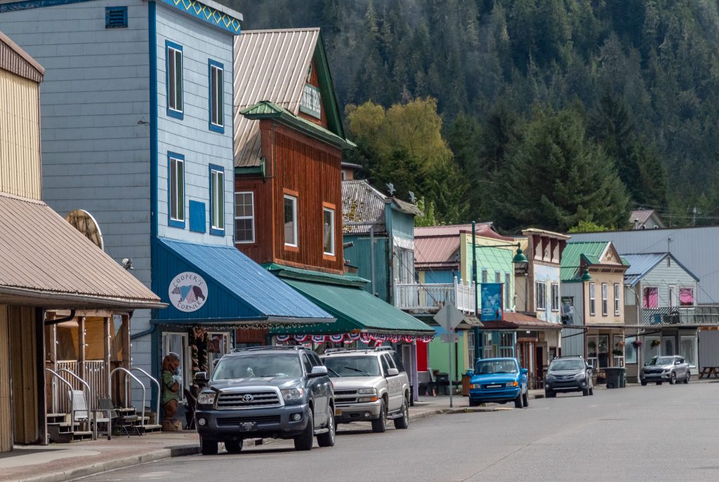 The main street in Wrangell