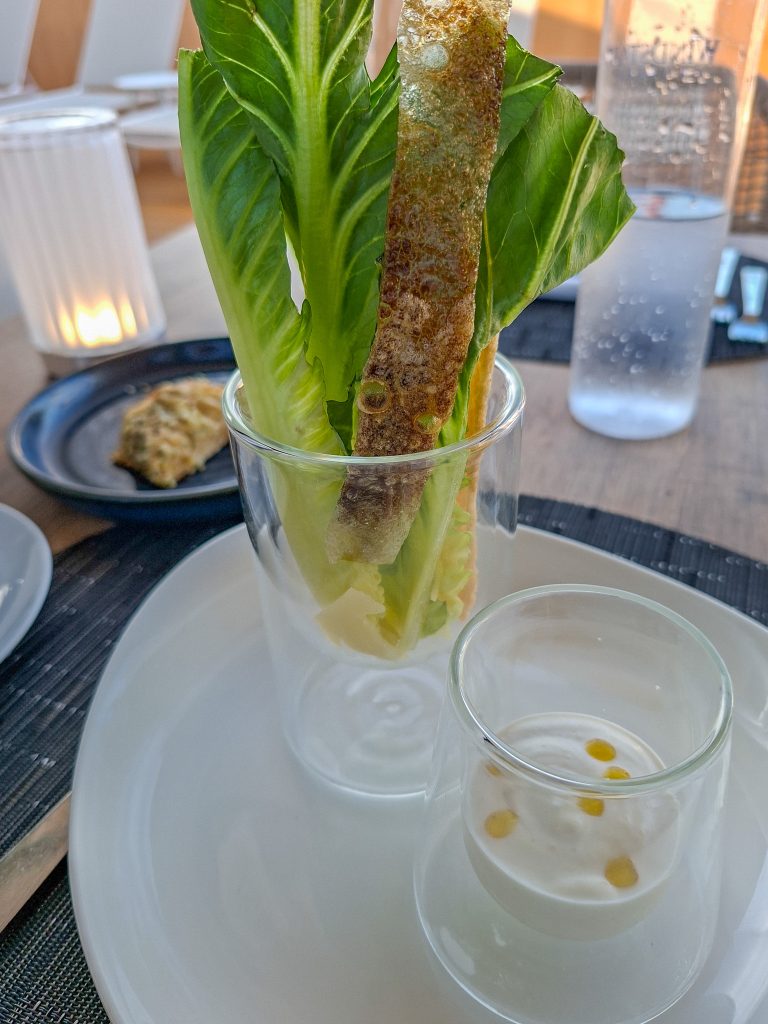Caesar salad "Fondue"