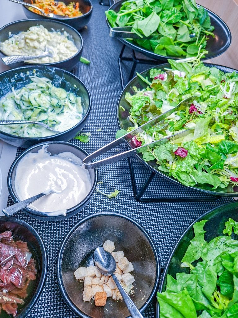 Salad bar at lunch on the Star Seeker