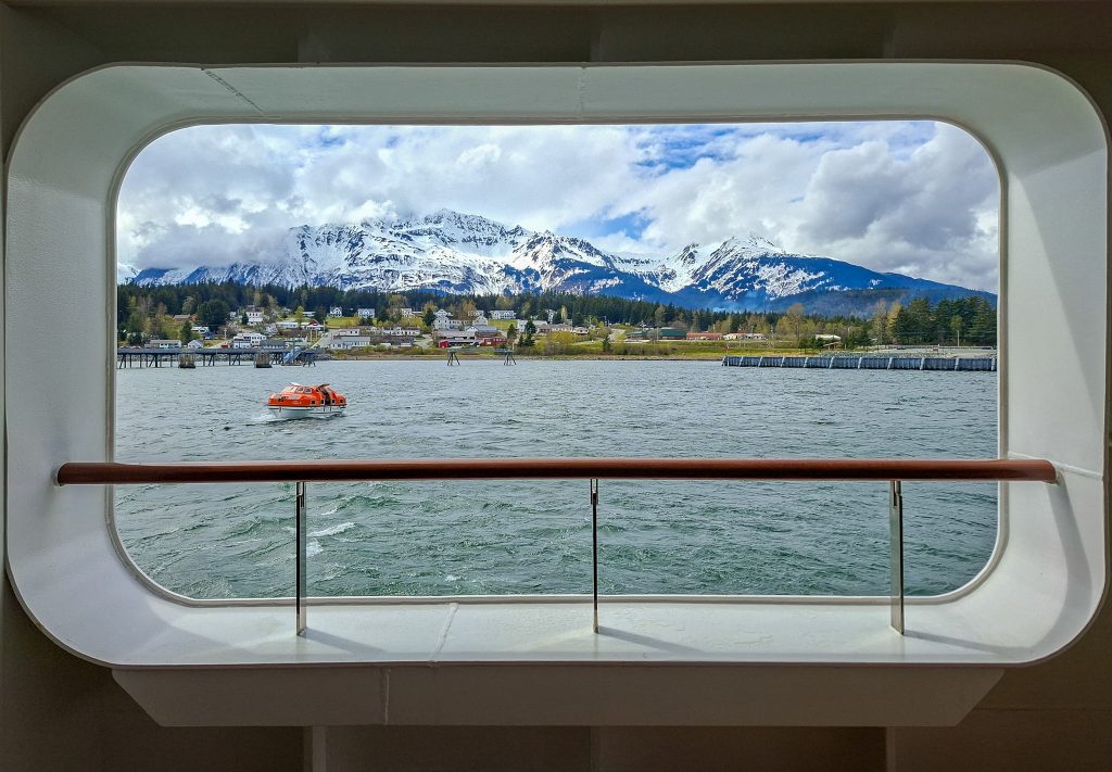A ship's tender going to Haines