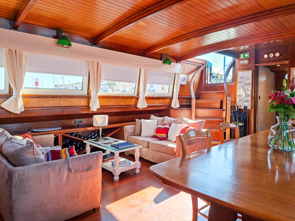 Another view of the lounge on the Athos