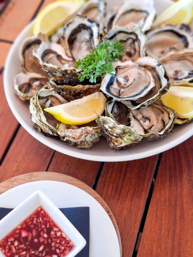 Fresh, local oysters