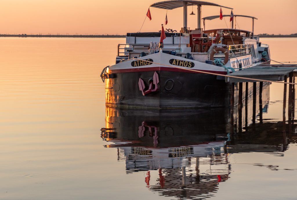 The Athos docked in Marseillan