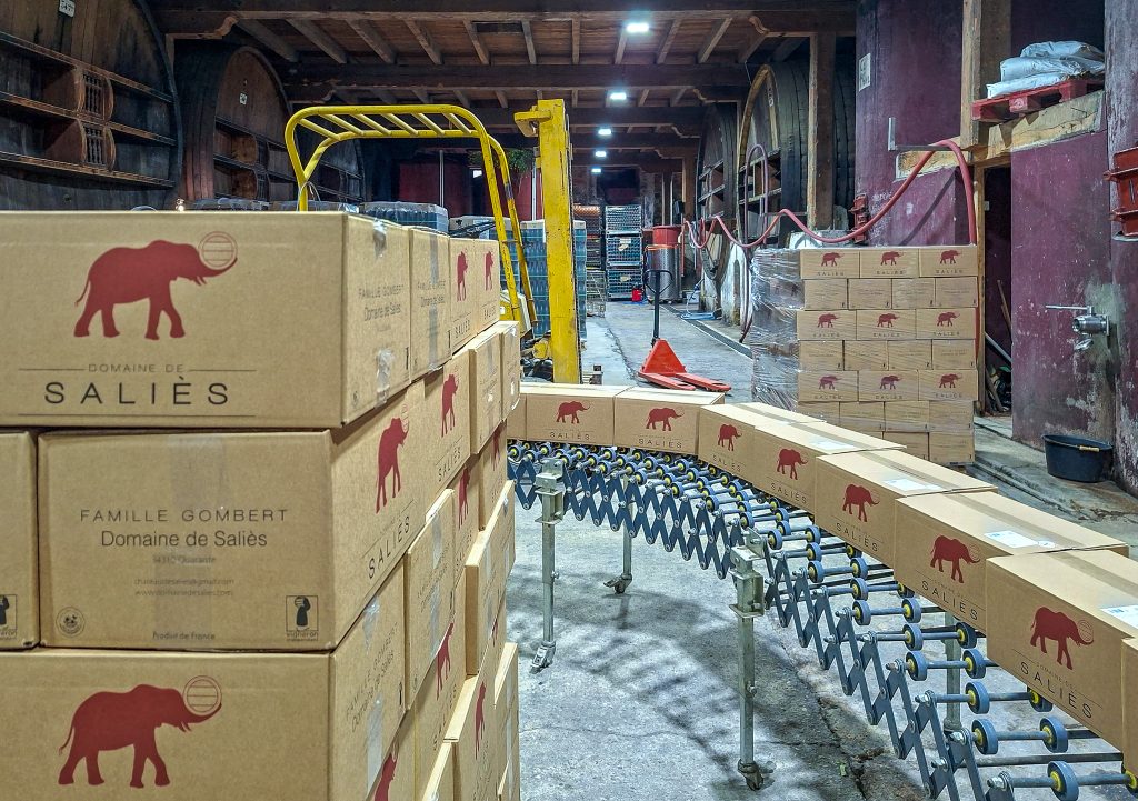 The Salies Winery bottling station