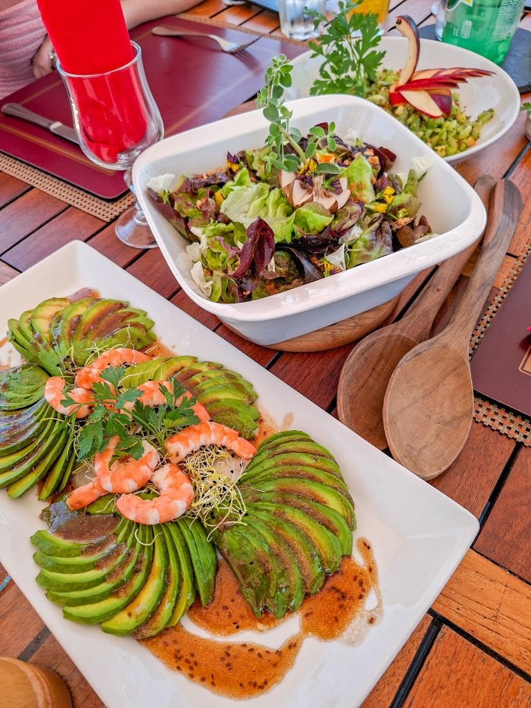 A selection of salads for lunch