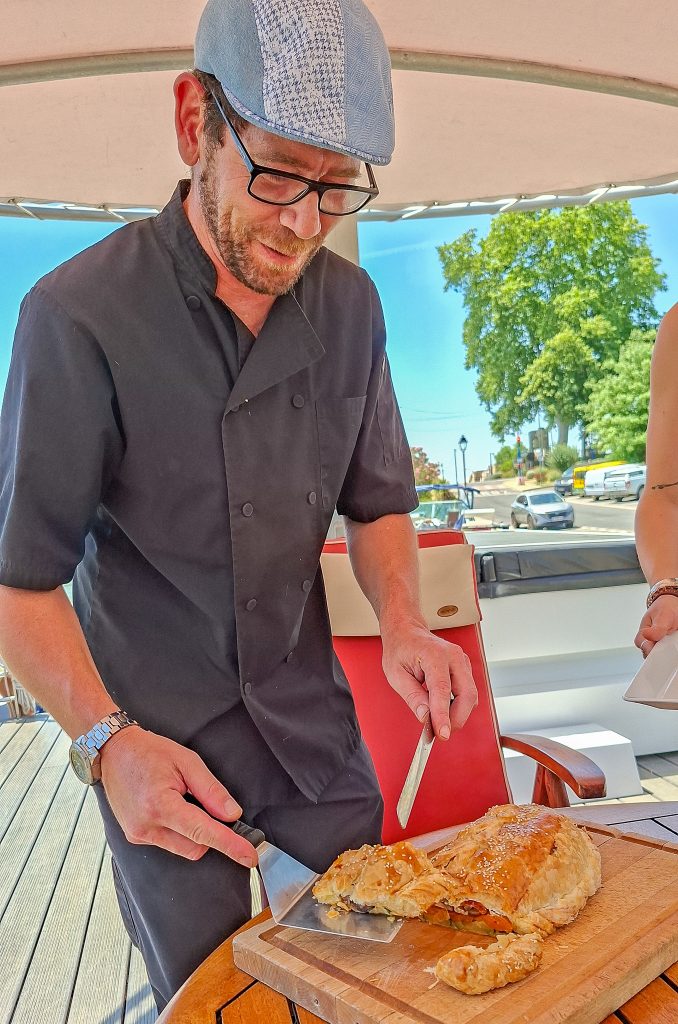Chef Sylvan served the puff pastry creation