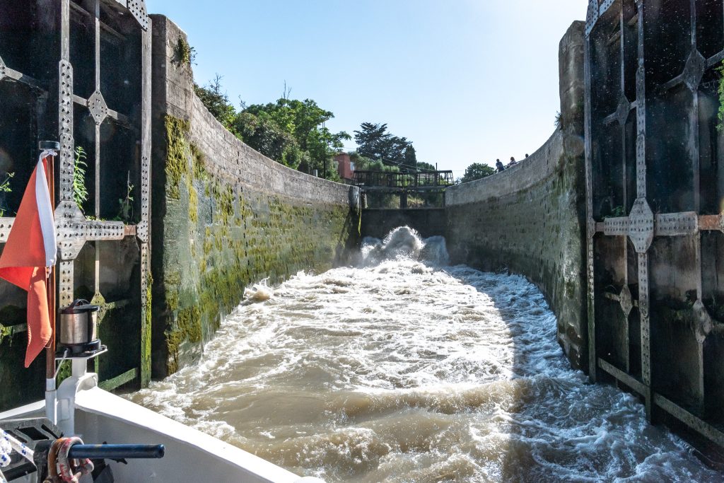 Going through the Fonserannes Locks