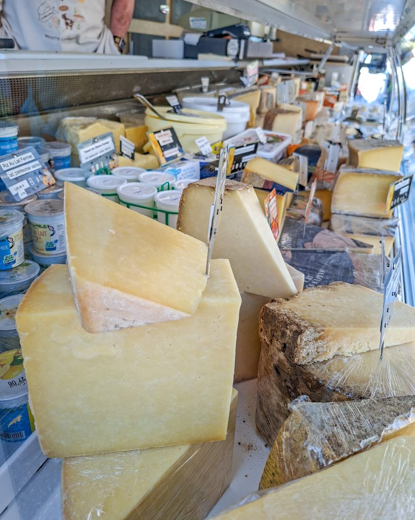 One of the cheese vendors