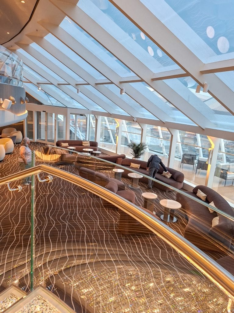 Looking over the Top Sail Lounge from the Yacht Club Restaurant