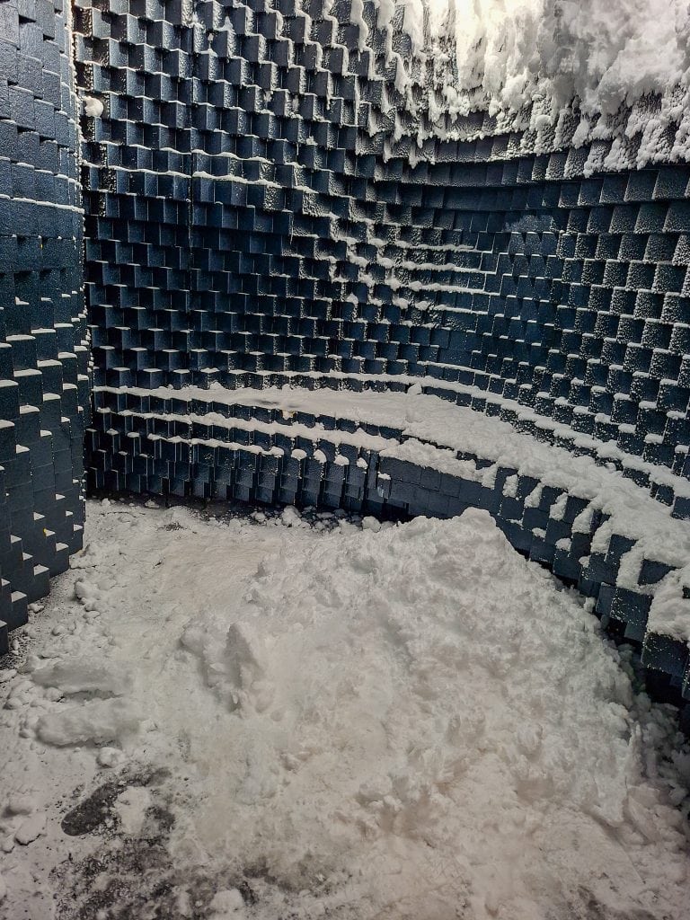 The snow room in the Thermal Spa area