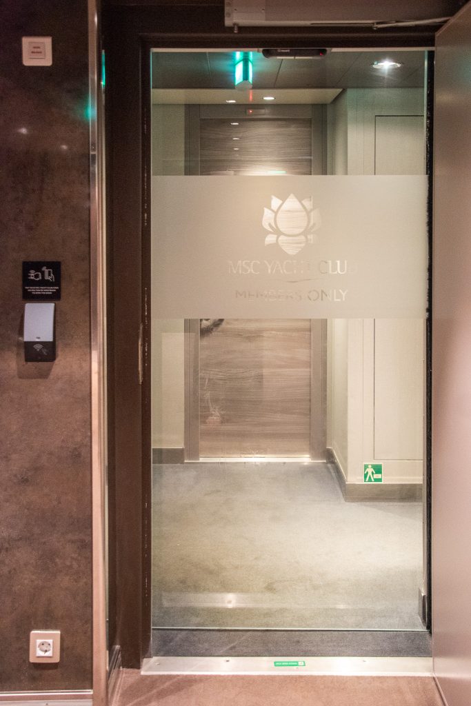 Entrance into the Yacht Club is only via a keyed entry card
